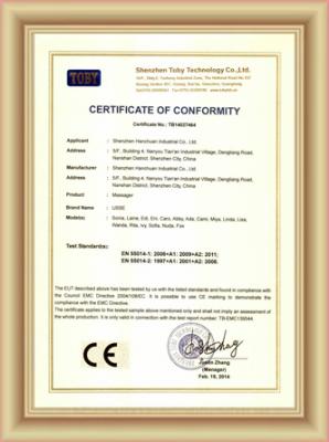 CERTIFICATE OF CONFORMITY