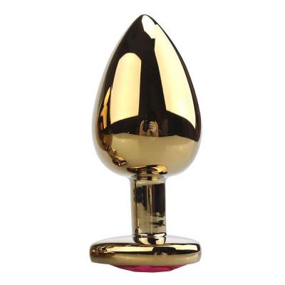 Wholesale Golden Butt Plug Toys Stainless Steel With Jewel Anal Sex Toys Dilator Multi Size Crystal Anal Butt Plugs