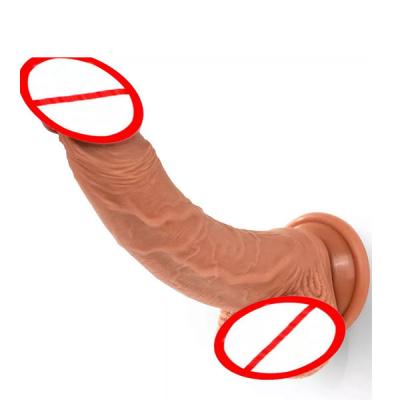 Sextoy Manufacturer Strong Suction Natural Strapless Female Giant Anal Liquid Silicone Dildo