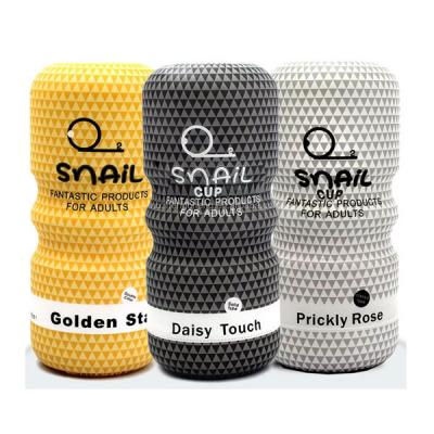 Hot Sale Snail Cup Silicone Vagina Real Pocket Pussy Aircraft Cup Adult Sex Toys Male Masturbation Cup