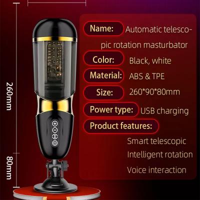 Electric Telescopic Rotate Automatic Adult Sex Toy Realistic Vagina Sex Toy Male Masturbation Cup